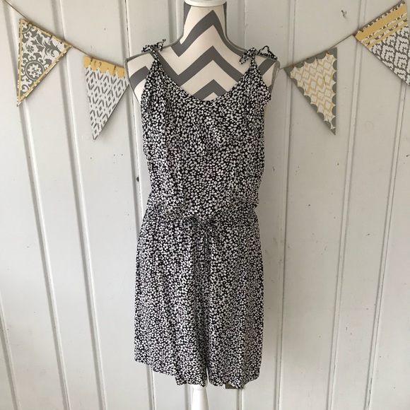 J.B.S. Limited Pants - J.B.S. Limited Black & White Floral Romper